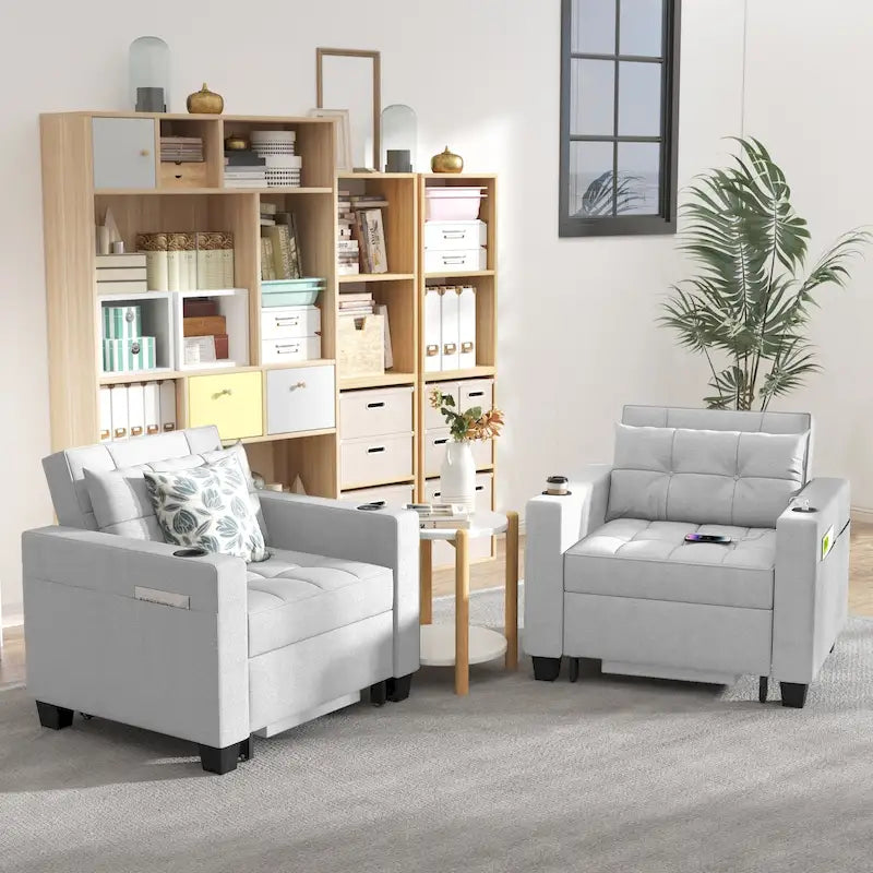 Fauteuil-lit futon convertible 3 en 1 pour salon