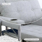 Fauteuil-lit futon convertible 3 en 1 pour salon