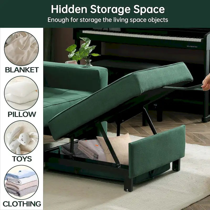 Fauteuil-lit futon convertible 3 en 1 pour salon