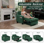 Fauteuil-lit futon convertible 3 en 1 pour salon