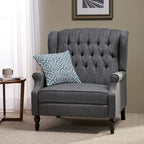 Fauteuil inclinable à dossier capitonné surdimensionné Apaloosa en tissu, par Christopher Knight Home