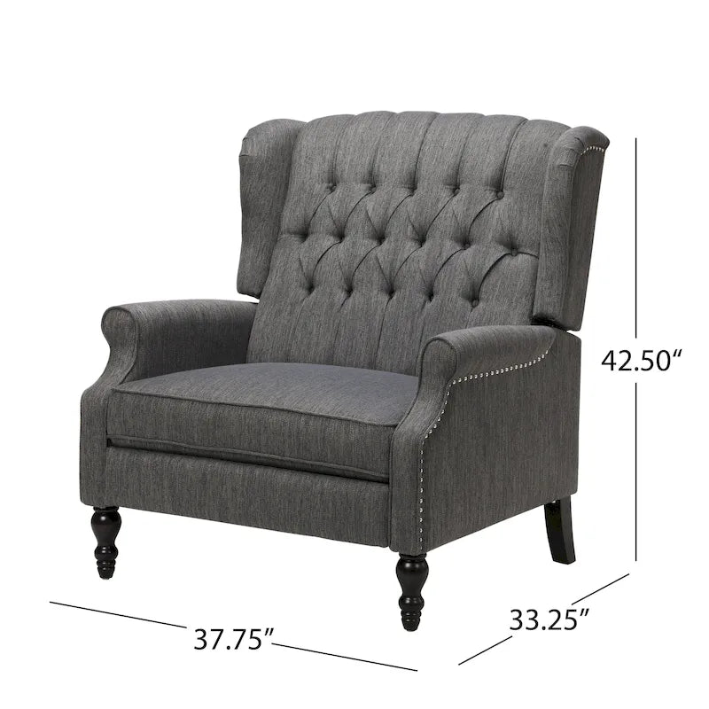 Fauteuil inclinable à dossier capitonné surdimensionné Apaloosa en tissu, par Christopher Knight Home
