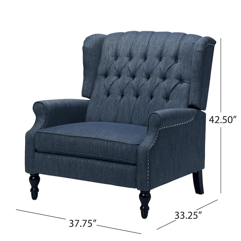 Fauteuil inclinable à dossier capitonné surdimensionné Apaloosa en tissu, par Christopher Knight Home