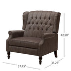 Fauteuil inclinable à dossier capitonné surdimensionné Apaloosa en tissu, par Christopher Knight Home