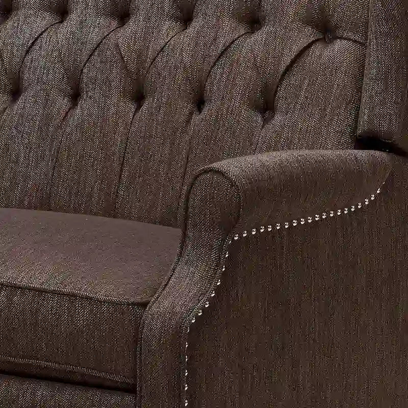 Fauteuil inclinable à dossier capitonné surdimensionné Apaloosa en tissu, par Christopher Knight Home