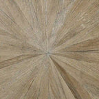 Table basse ronde avec rangement en bois massif