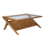 Table basse INK+IVY Rocket en bois et verre trempé