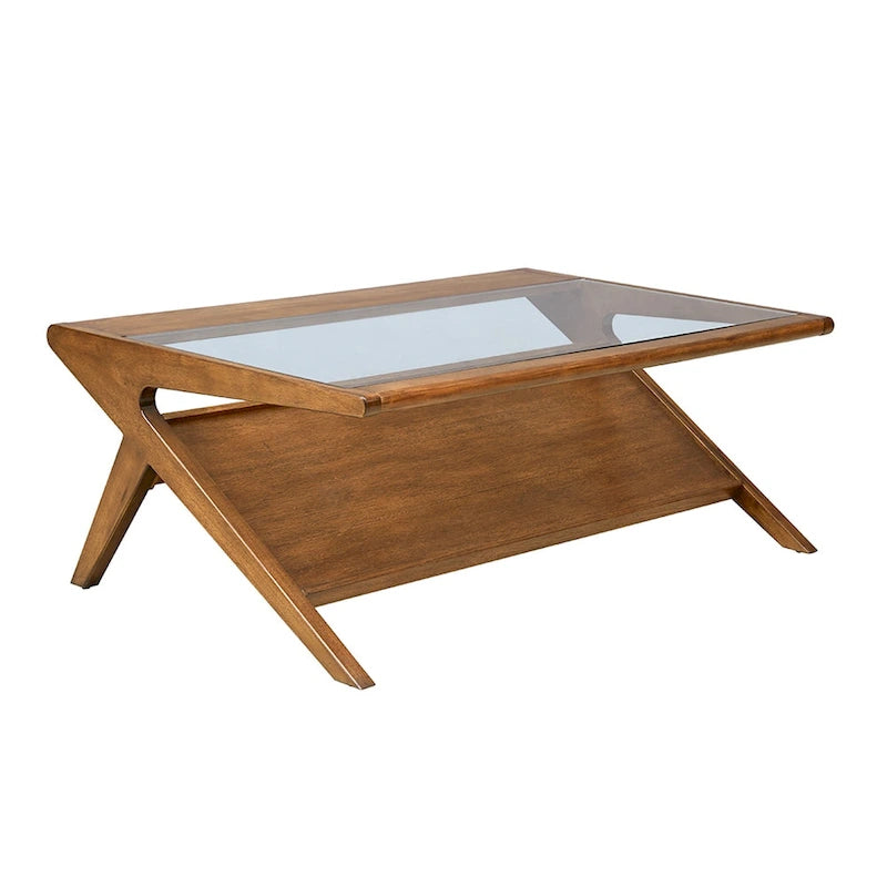 Table basse INK+IVY Rocket en bois et verre trempé
