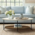 Table basse Madison Park Beaumont blanche/naturelle