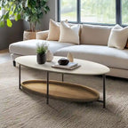 Table basse Madison Park Beaumont blanche/naturelle
