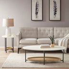 Table basse Madison Park Beaumont blanche/naturelle