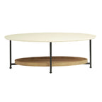 Table basse Madison Park Beaumont blanche/naturelle