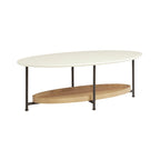Table basse Madison Park Beaumont blanche/naturelle
