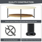 Table basse Madison Park Beaumont blanche/naturelle