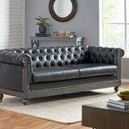 Canapé Chesterfield Castalia à garniture cloutée par Christopher Knight Home - 78,75 L x 33,50 l x 28,00 H