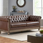 Canapé Chesterfield Castalia à garniture cloutée par Christopher Knight Home - 78,75 L x 33,50 l x 28,00 H