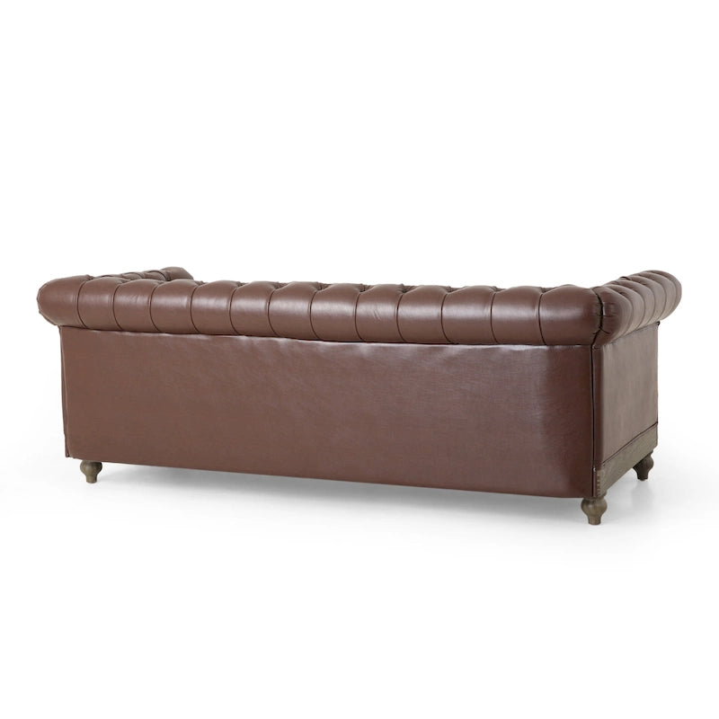 Canapé Chesterfield Castalia à garniture cloutée par Christopher Knight Home - 78,75 L x 33,50 l x 28,00 H