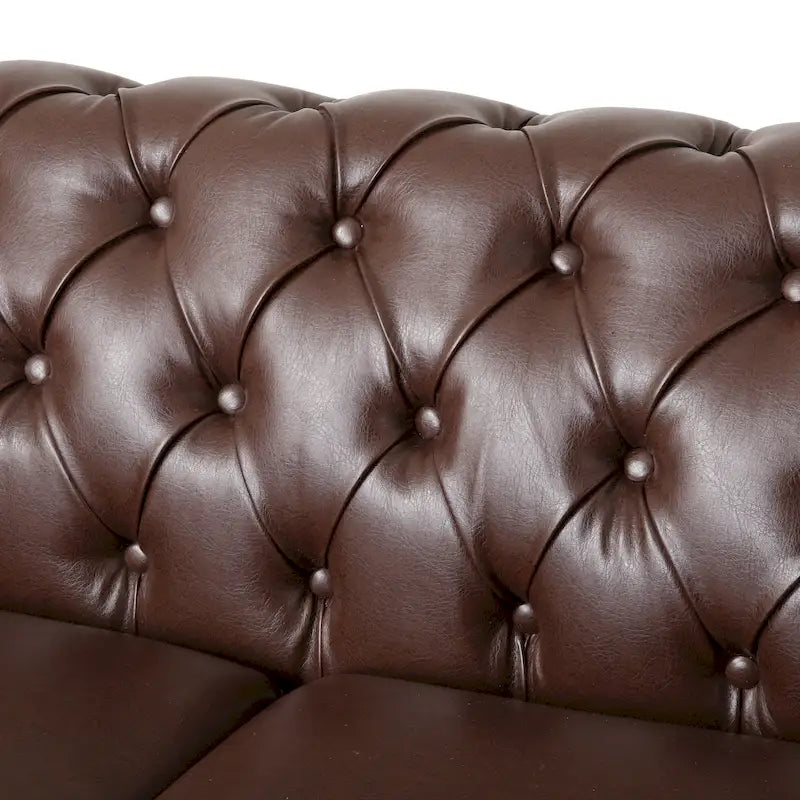 Canapé Chesterfield Castalia à garniture cloutée par Christopher Knight Home - 78,75 L x 33,50 l x 28,00 H