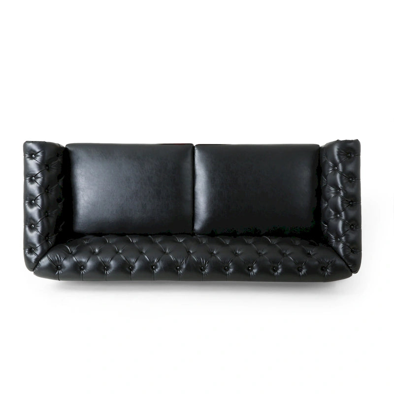 Canapé Chesterfield Castalia à garniture cloutée par Christopher Knight Home - 78,75 L x 33,50 l x 28,00 H