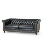 Canapé Chesterfield Castalia à garniture cloutée par Christopher Knight Home - 78,75 L x 33,50 l x 28,00 H