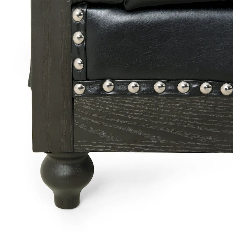 Canapé Chesterfield Castalia à garniture cloutée par Christopher Knight Home - 78,75 L x 33,50 l x 28,00 H