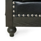Canapé Chesterfield Castalia à garniture cloutée par Christopher Knight Home - 78,75 L x 33,50 l x 28,00 H
