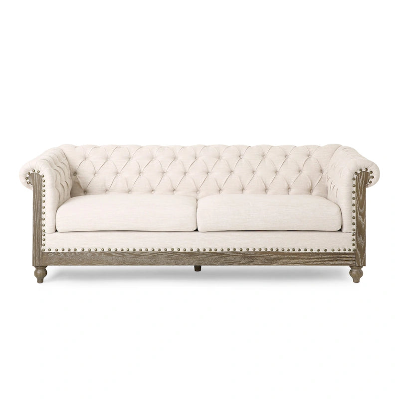 Canapé Chesterfield Castalia à garniture cloutée par Christopher Knight Home - 78,75 L x 33,50 l x 28,00 H