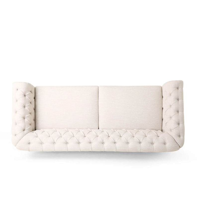 Canapé Chesterfield Castalia à garniture cloutée par Christopher Knight Home - 78,75 L x 33,50 l x 28,00 H