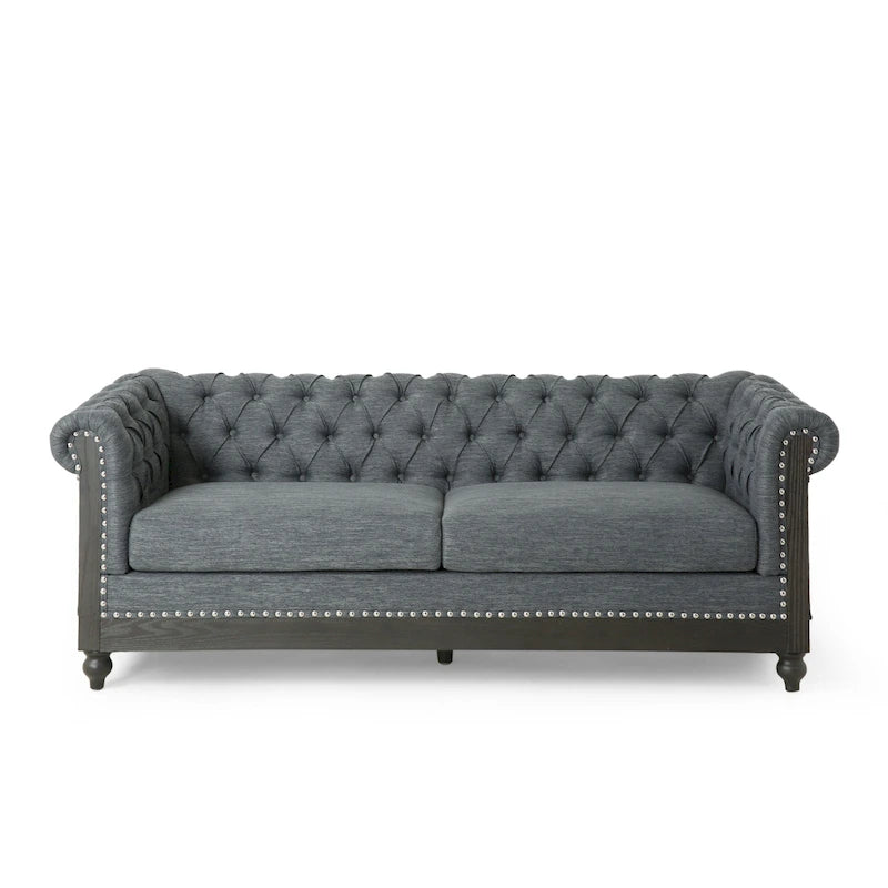 Canapé Chesterfield Castalia à garniture cloutée par Christopher Knight Home - 78,75 L x 33,50 l x 28,00 H
