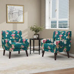 Fauteuil d'appoint moderne en tissu aspect coton/lin