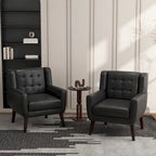 Fauteuil d'appoint moderne en tissu aspect coton/lin