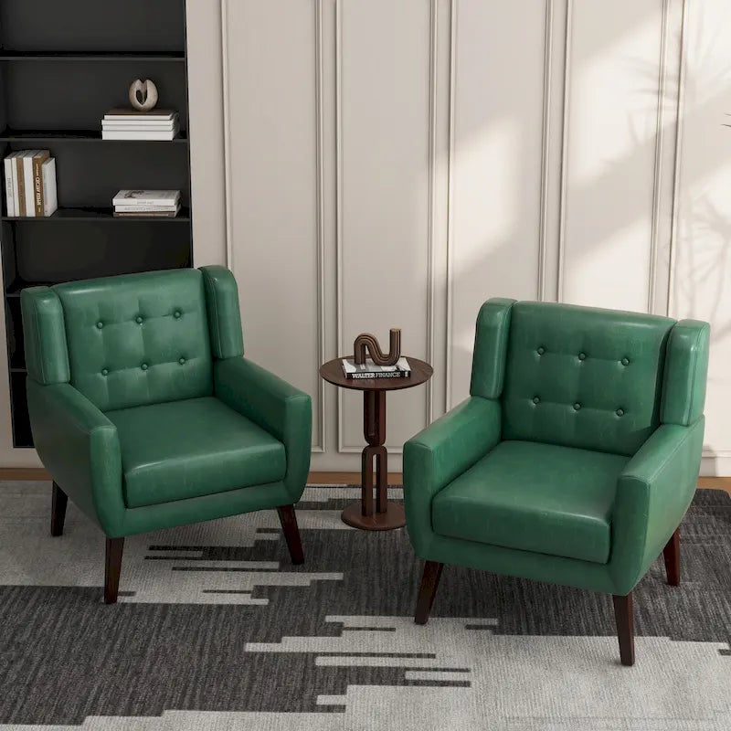 Fauteuil d'appoint moderne en tissu aspect coton/lin