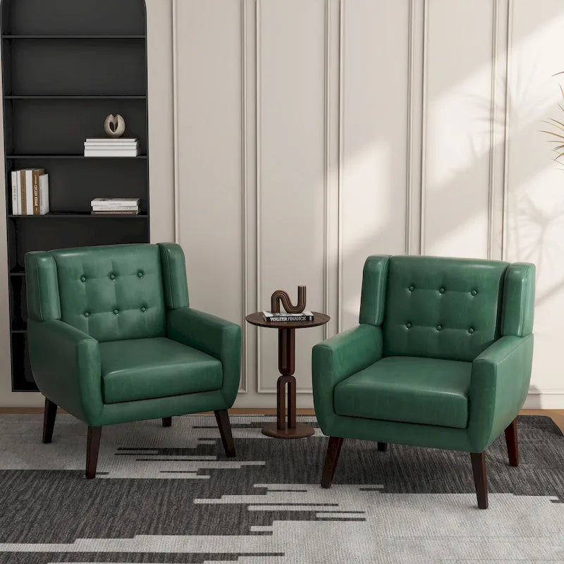 Fauteuil d'appoint moderne en tissu aspect coton/lin
