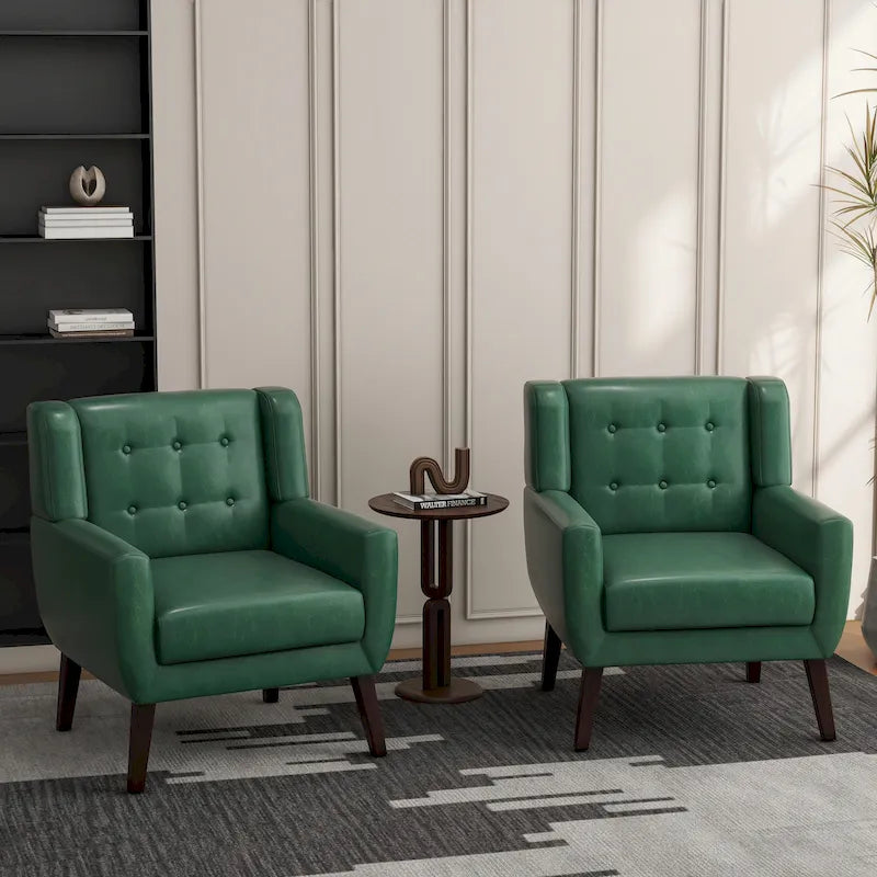 Fauteuil d'appoint moderne en tissu aspect coton/lin