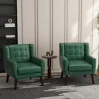Fauteuil d'appoint moderne en tissu aspect coton/lin