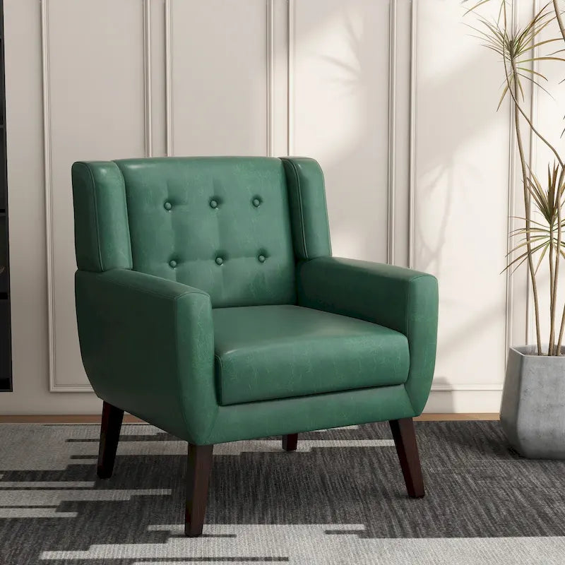 Fauteuil d'appoint moderne en tissu aspect coton/lin