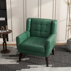 Fauteuil d'appoint moderne en tissu aspect coton/lin