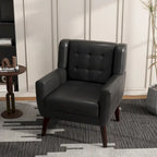 Fauteuil d'appoint moderne en tissu aspect coton/lin