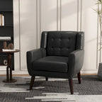 Fauteuil d'appoint moderne en tissu aspect coton/lin