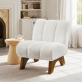Fauteuil d'appoint Art Leon moderne en bois et tissu