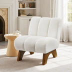 Fauteuil d'appoint Art Leon moderne en bois et tissu