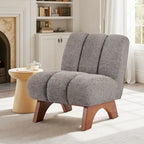 Fauteuil d'appoint Art Leon moderne en bois et tissu