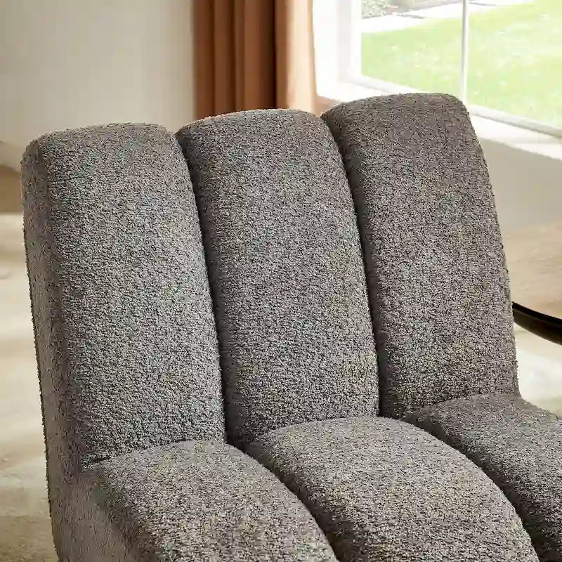 Fauteuil d'appoint Art Leon moderne en bois et tissu