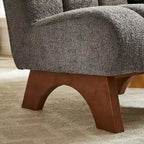 Fauteuil d'appoint Art Leon moderne en bois et tissu