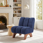 Fauteuil d'appoint Art Leon moderne en bois et tissu