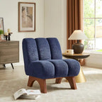 Fauteuil d'appoint Art Leon moderne en bois et tissu