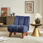 Fauteuil d'appoint Art Leon moderne en bois et tissu