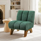 Fauteuil d'appoint Art Leon moderne en bois et tissu