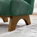 Fauteuil d'appoint Art Leon moderne en bois et tissu