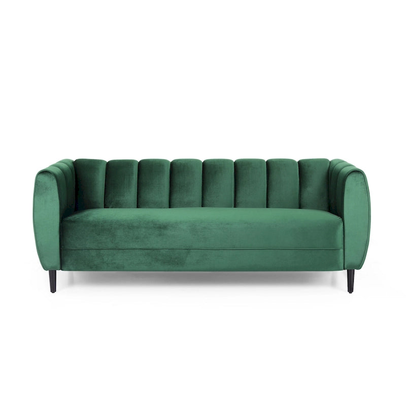 Canapé 3 places Bobran en velours moderne par Christopher Knight Home - 76,2 cm (P) x 211,8 cm (L) x 76,8 cm (H)